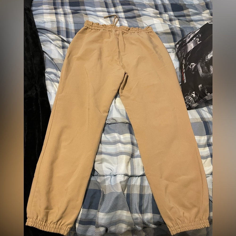 Tan Women’s Jogger Pants - Picture 2 of 3